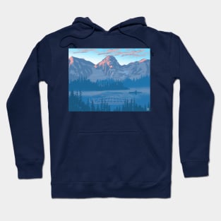 bear country landscape illustration Hoodie